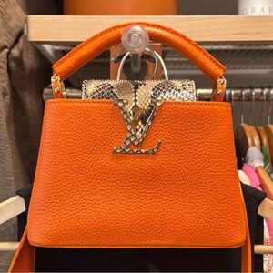 Exotic cappucines Louis Vuitton snake skin purse